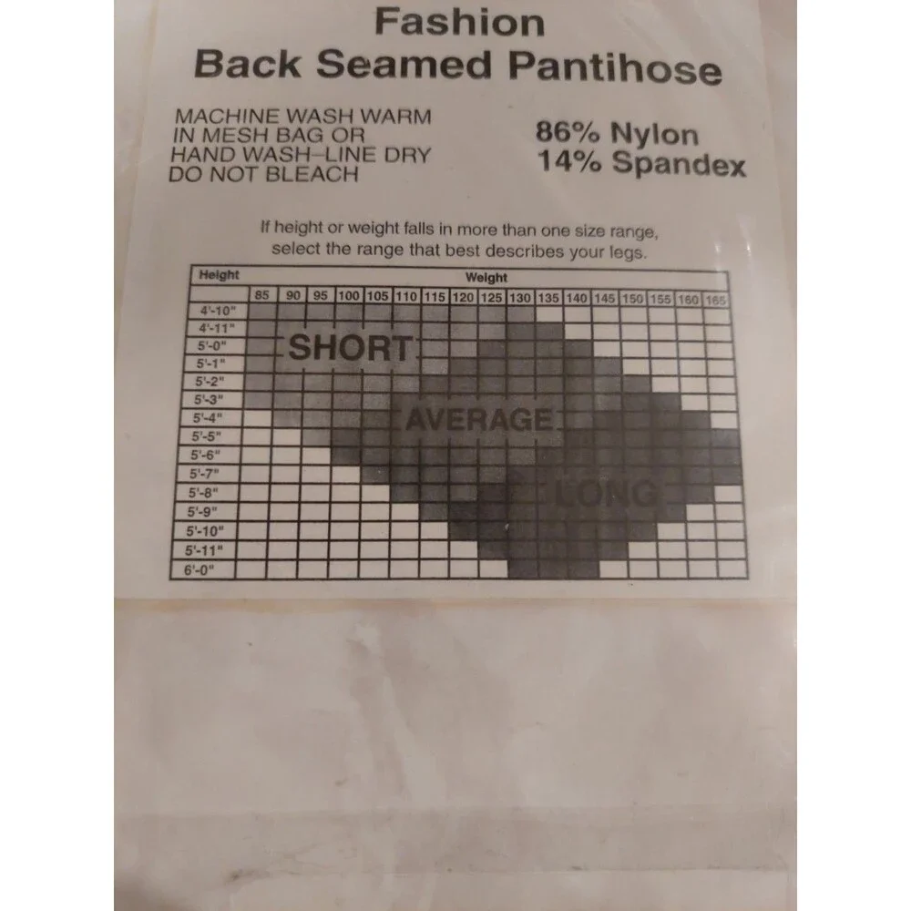 Worthington Sheer Caress Backseam Pantihose Control Top Panty Black Average USA